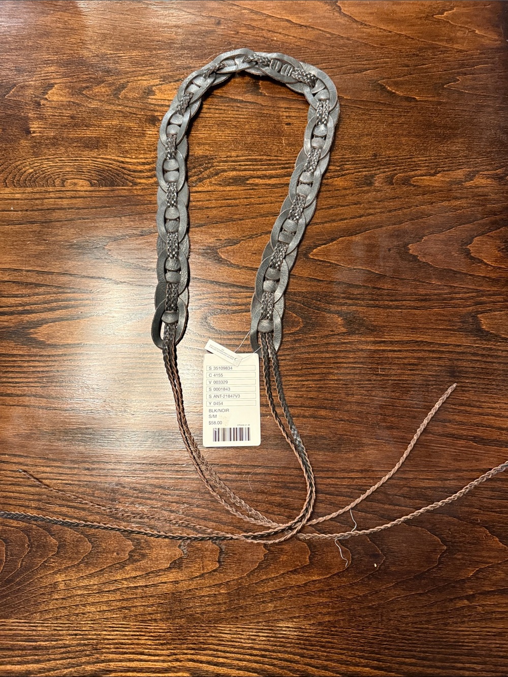 Woven Leather Braided Boho Belt